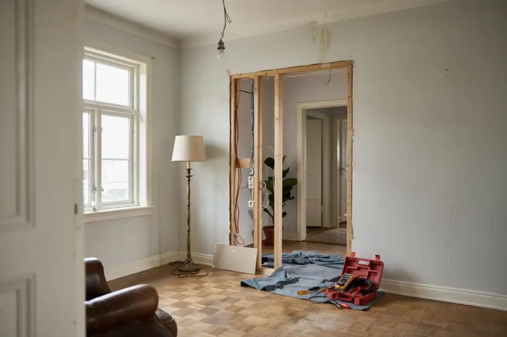 fels kning och omdragning av el i ldre villa i b llsta
